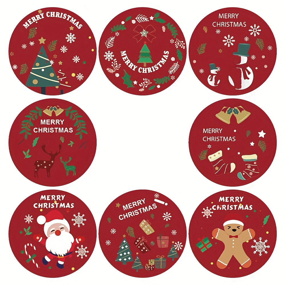 500 Christmas Stickers Santa Snowman Winter Decoration