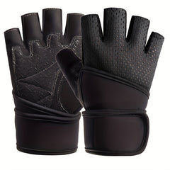 Breathable Half Finger Fitness Gloves with Wrist Support Anti Slip