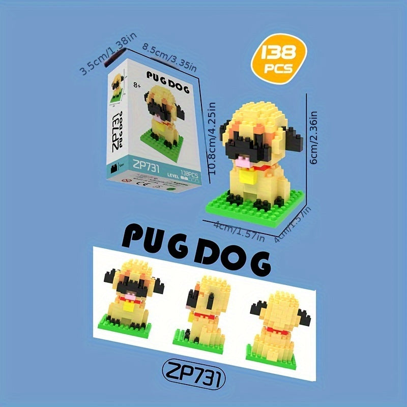 Dog Building Blocks DIY Model Mini Assembled Educational Toys