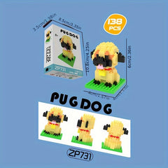 Dog Building Blocks DIY Model Mini Assembled Educational Toys