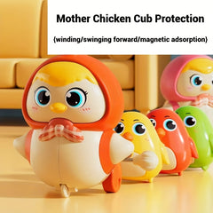 Adorable Yellow Chicken Toy for Kids with Chain and Ratchet