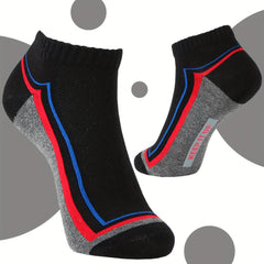 4 Pairs Men's Mid Crew Sport Socks Mesh Sweat Absorbing Cotton Blend