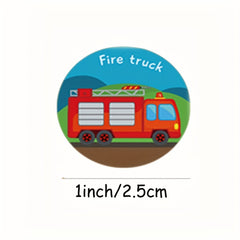 500pcs Vehicle Thank You Stickers for Kids Party Seal Labels