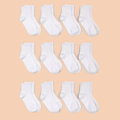 12 Pairs Kids Mid Tube Socks Unisex Crew Socks for Spring Summer