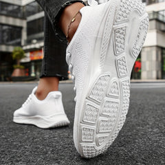 Women's Mesh Sneakers Low Top Lace Up Shoes