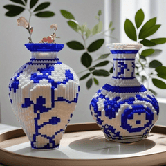 5000pcs Combination Puzzle & Porcelain Vase Building Block Model