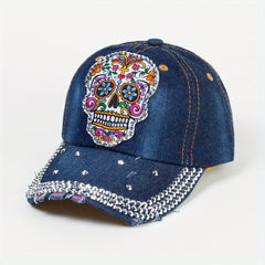 Vintage Rhinestone Y2K Denim Baseball Cap