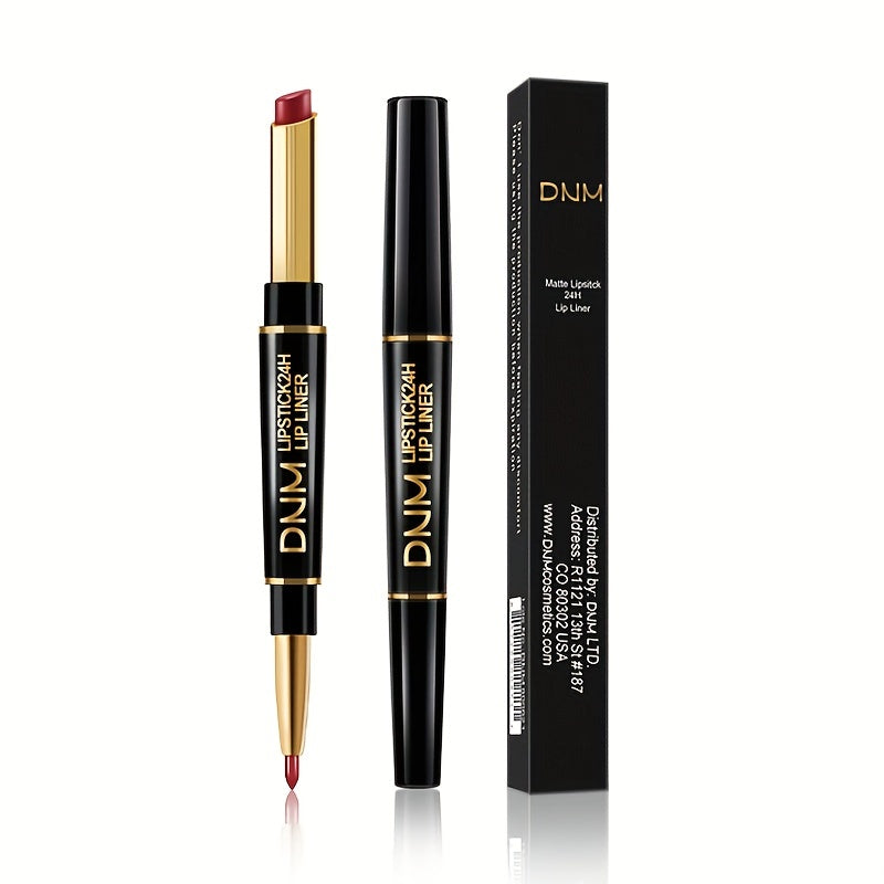 Dual-Ended Waterproof Lip Liner & Lipstick Duo