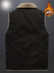 Men's Thermal Lapel Vest for Autumn Winter