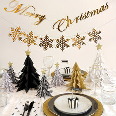Large Glitter Snowflake Ornaments Set Christmas Tree Hanging Decoration