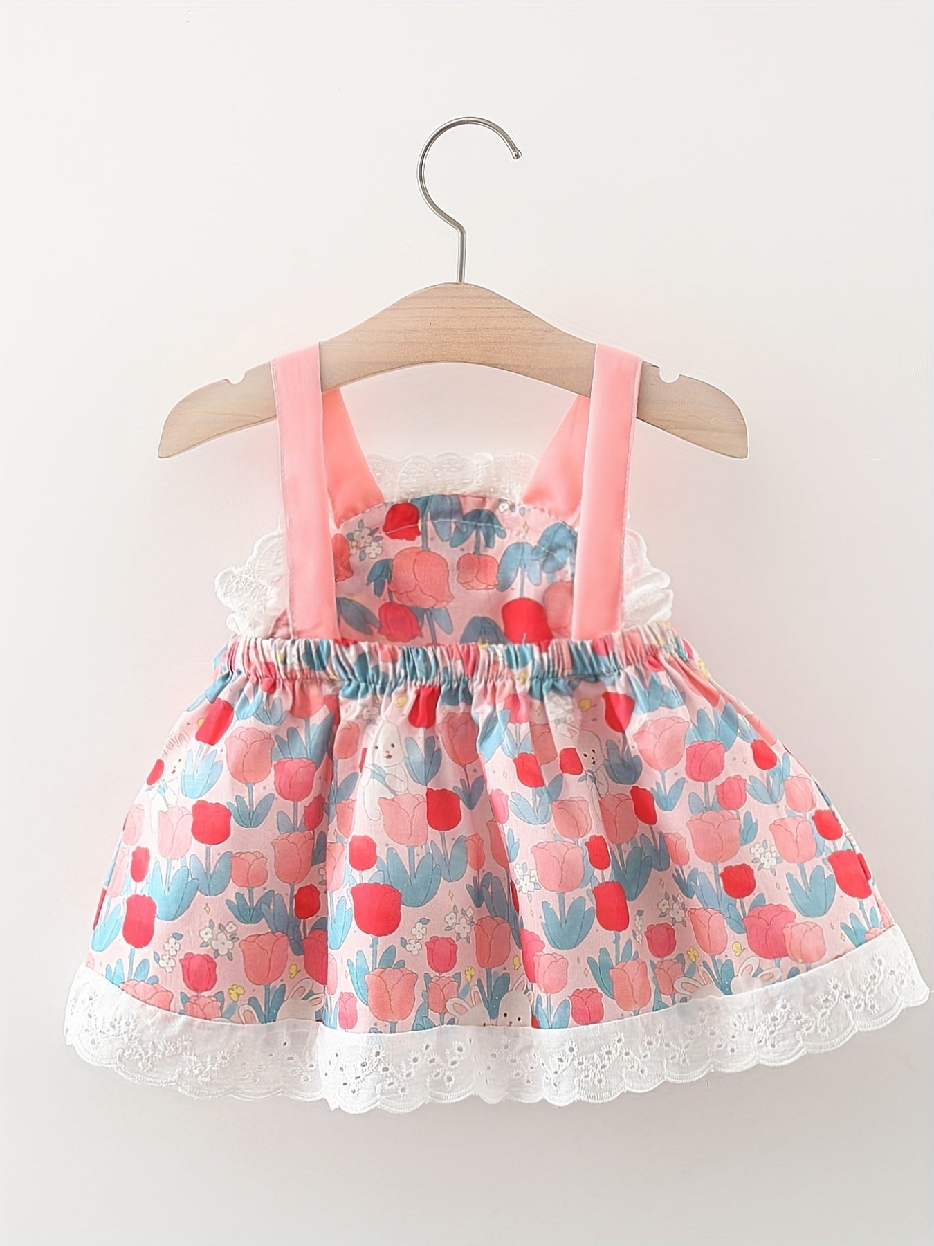 Baby Girls Rabbit Floral Cami Dress For Summer