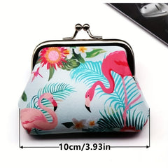 Flamingo Print Coin Purse Small Storage Bag