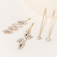4pcs Rhinestone Metal Hair Clip Hair Accessories For Women