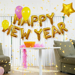 Happy New Year Foil Balloon Set - Party Decoration
