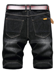Men's Ripped Denim Shorts for Outdoor Hiking