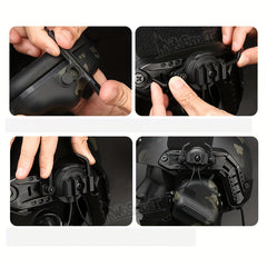 2pcs Adjustable Headset Bracket ARC Rail Adapter for Outdoor Sport Helmet