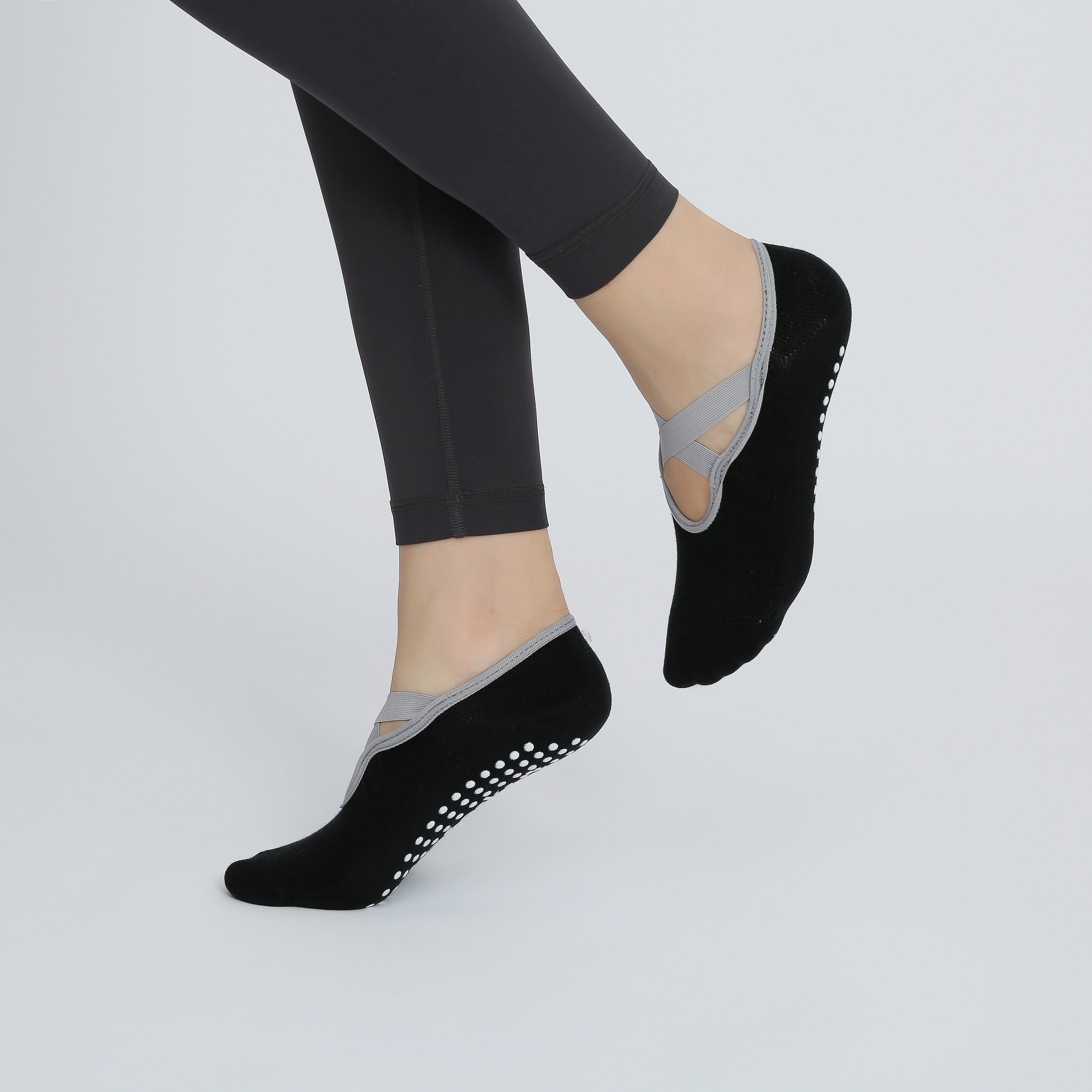 Women's Cross Strap Yoga Socks Non-slip Grips Sports Socks