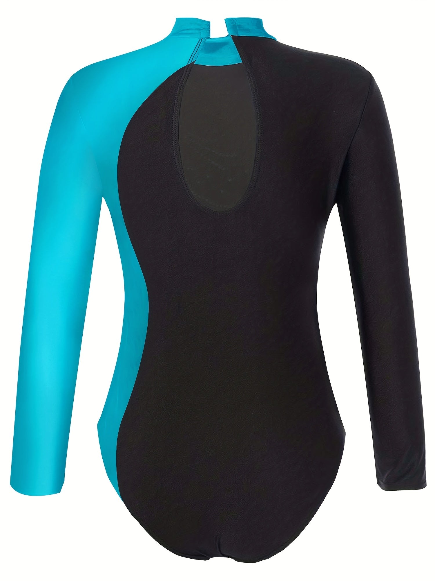 Girls' Long Sleeve High Neck Gymnastic Jumpsuit