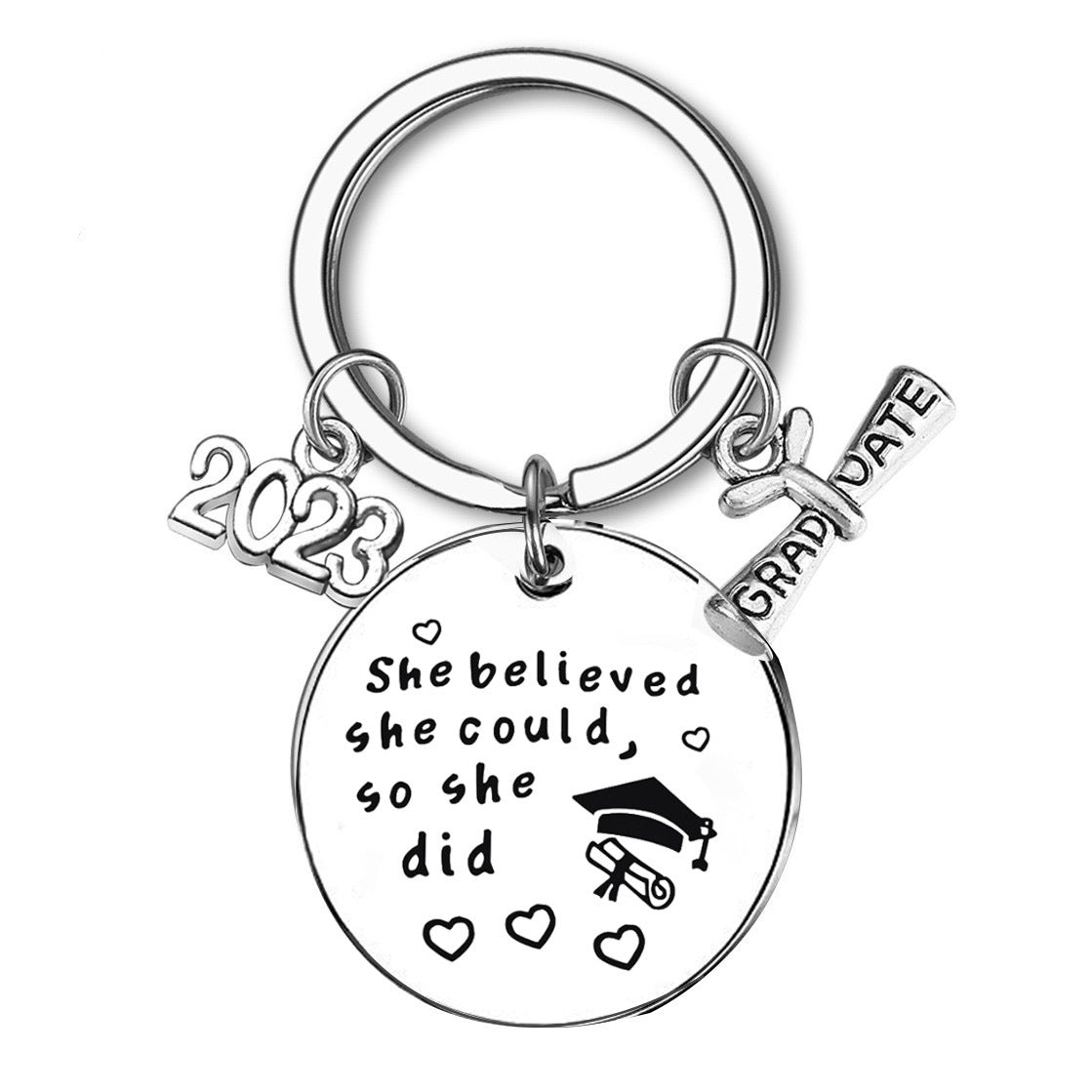 Teen Creative Slogan KeyChain For Graduation Gift Party