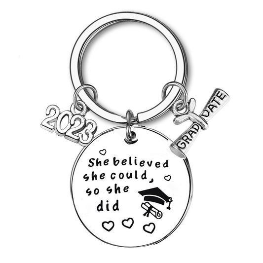 Teen Creative Slogan KeyChain For Graduation Gift Party