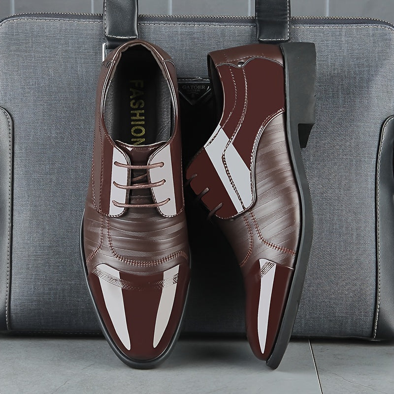 Men's Derby Style Dress Shoes Lace-up Formal Oxfords