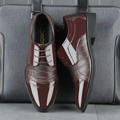 Men's Derby Style Dress Shoes Lace-up Formal Oxfords