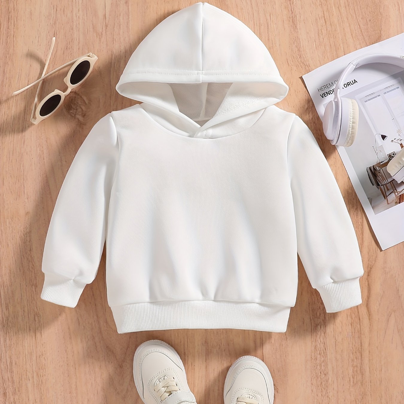 Baby Boys Hooded Long-Sleeve Sweatshirt for Spring Fall
