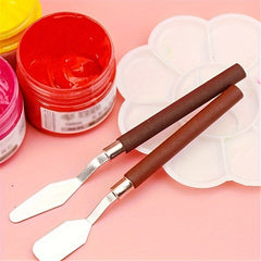 5pcs Stainless Steel Painting Palette Set for Thick Painting Spatula