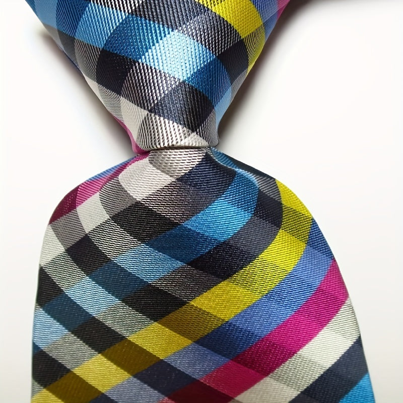 Plaid Tie Men's 8 99 CmNecktie Set Jacquard Woven Tie Necktie