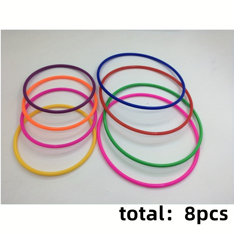 8pcs Mixed Tossing Ring Game Set Outdoor Throwing 13 & Inner Diameter 4pcs Each