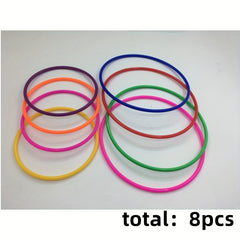 8pcs Mixed Tossing Ring Game Set Outdoor Throwing 13 & Inner Diameter 4pcs Each