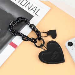 Chain Love Leather Car Keychain Acrylic Bag Pendant