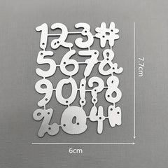 Alphabet Number Symbol Metal Cutting Dies for Card Decoration DIY Scrapbooking