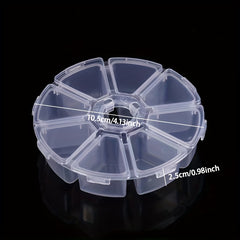 Clear Plastic Storage Box 8 Grids Round DIY Diamond Painting Accessories
