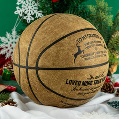 Bravery Inspiring PU Leather Basketball for Grandsons