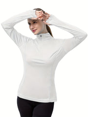 1/4 Zipper Diving Rash Guard Sun Protection Top