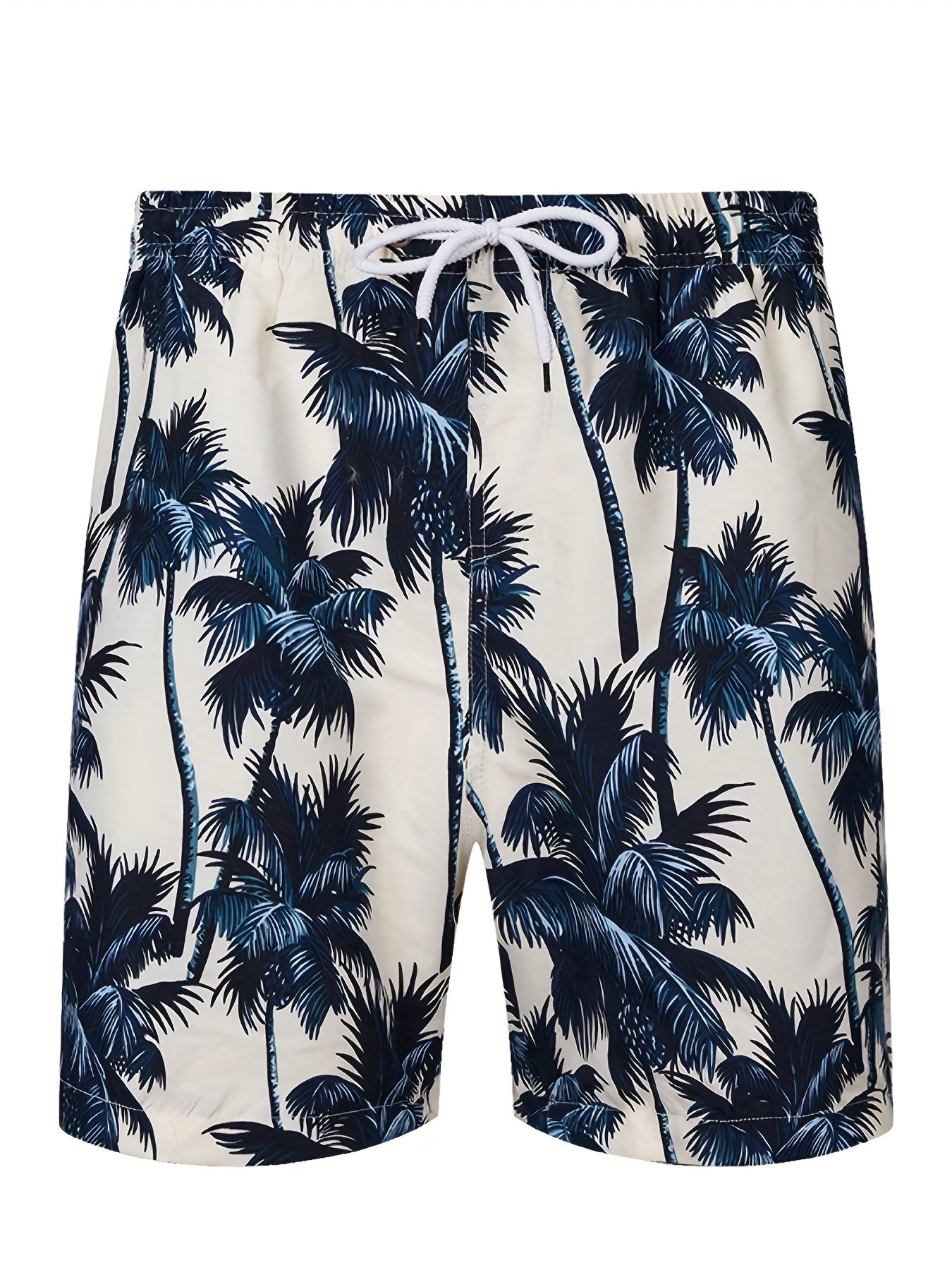 Men's Hawaiian Board Shorts Quick Dry Palm Tree Graphic Summer Beach