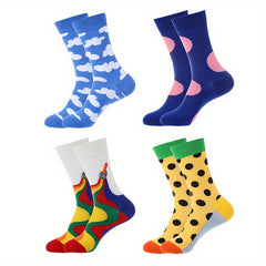 Graffiti Print Socks & Funny Sports Mid Tube Socks Women's Stockings