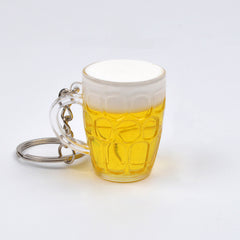 Beer Cups Key Chain Food Handicraft Keychain Jewelry Gift 1PS