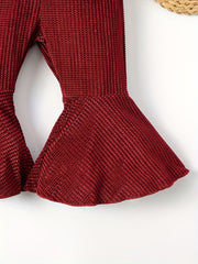 Baby Girls Flared Leg Pants for Spring and Autumn