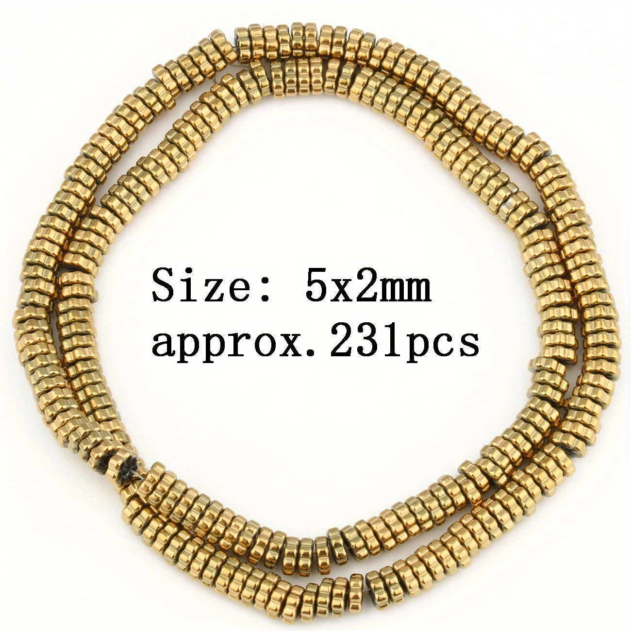 High Retention Natural Golden Hematite Beads Strand DIY Jewelry Making