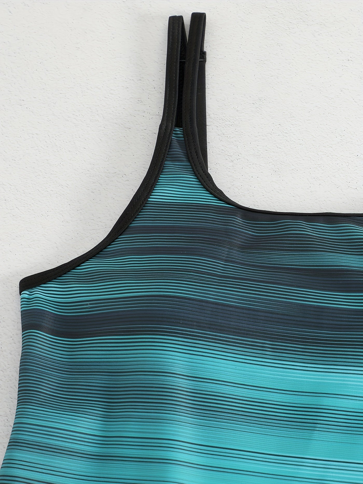 Striped Tankini Set Women's Two Piece Swimsuit