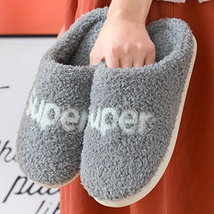 Warm Cozy House Slippers for Men Indoor Winter Shoes