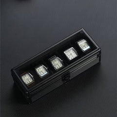 Vintage Watch Storage Box Glass Mirror Cover High-end Watch Box