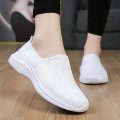 Women's Knit Slip On Sneakers Lightweight Running Shoes