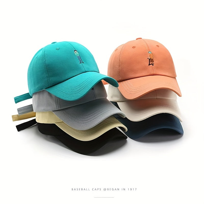 Embroidered Cartoon Character Baseball Cap for Women