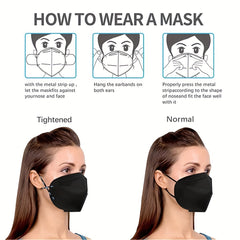 50pcs KN95 Cup Dust Safety Face Masks with Elastic Ear Loop