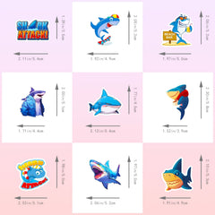 50pcs Shark Stickers Marine Animal Waterproof Vinyl Stickers DIY Travel