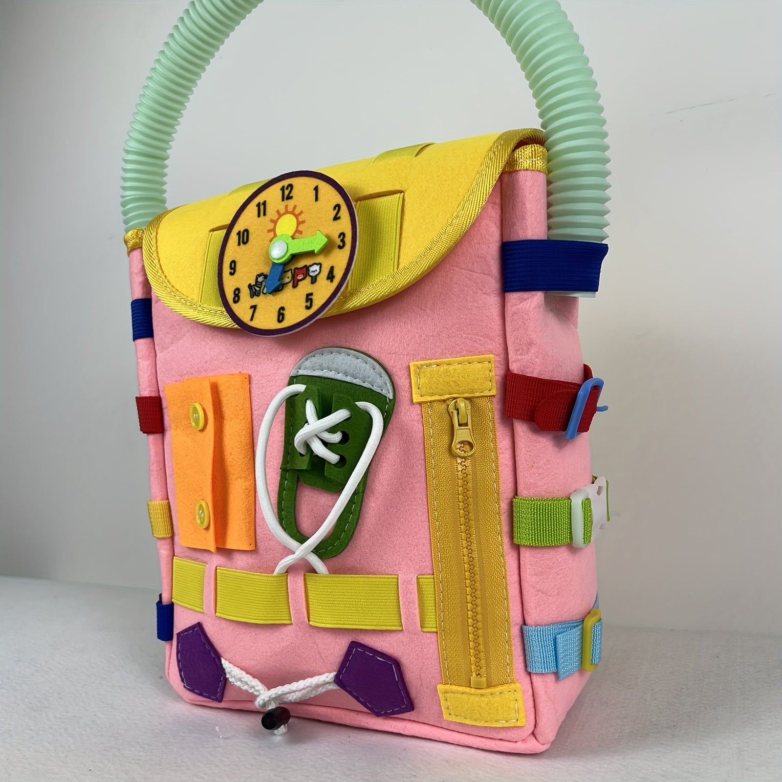 Busy Board Toddler Backpack Develop Fine Motor Skills & Basic Life Skills