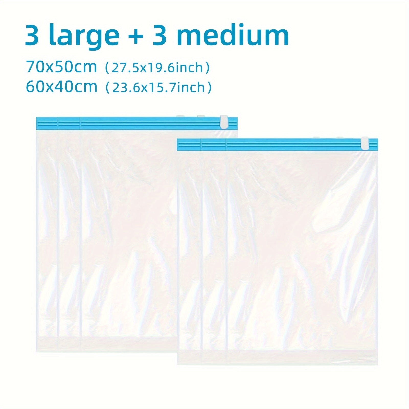 8pcs Vacuum Compression Storage Bags Transparent Sealed Moving Bags